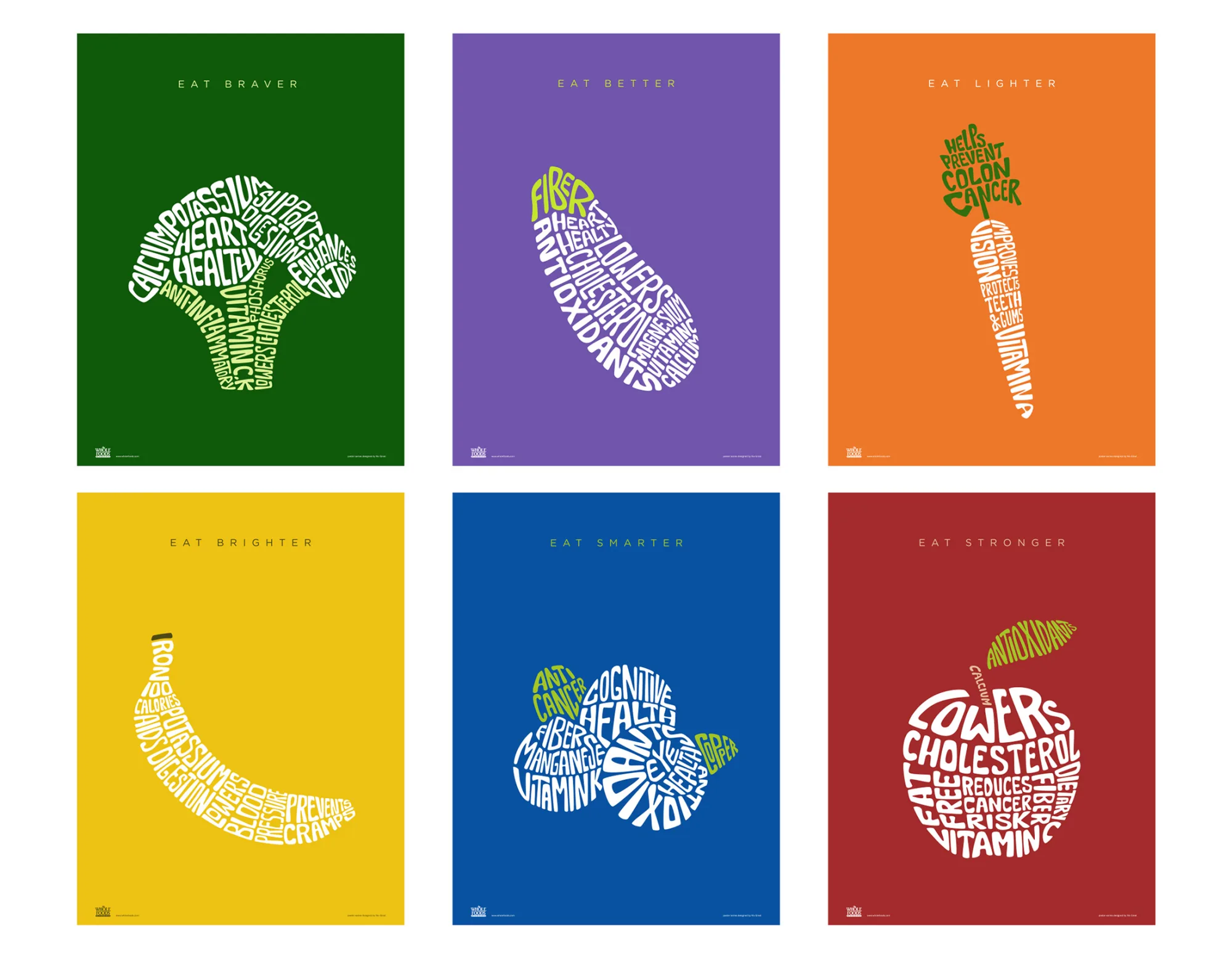 Typographic Fruit Post Series